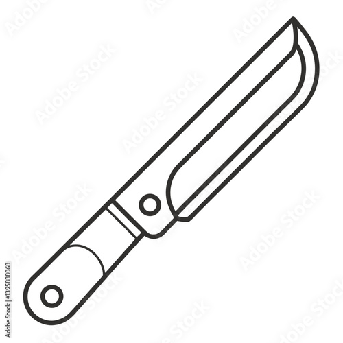 Minimalist utility knife illustration for DIY home repairs  