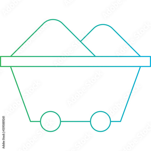 Wagon single vector illustration icon