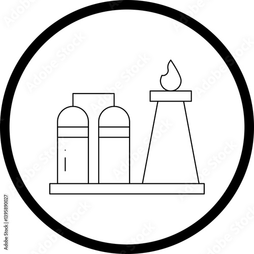 Refinery single vector illustration icon