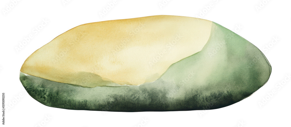PNG Watercolor abstract shape illustration minimalist painting.
