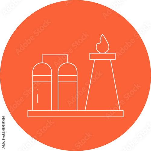 Refinery single vector illustration icon