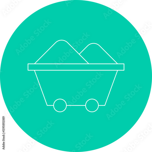 Wagon single vector illustration icon