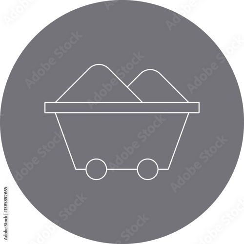 Wagon single vector illustration icon