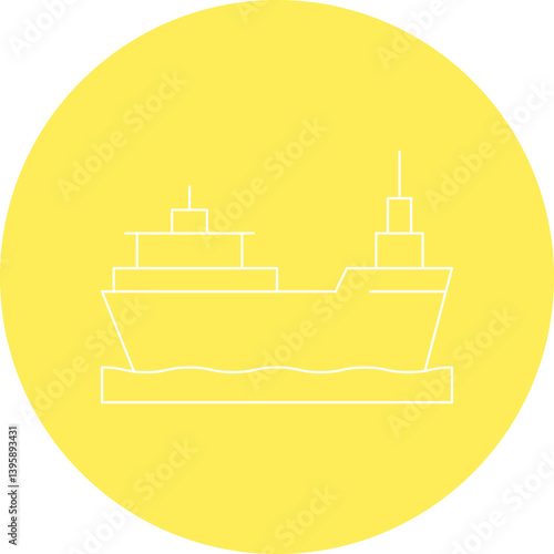 Cargo Ship I single vector illustration icon