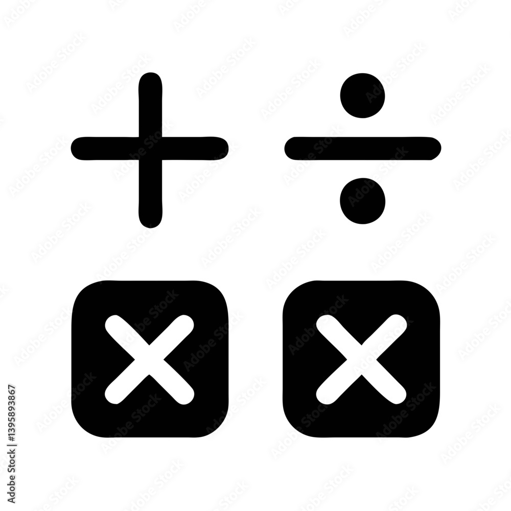 Obraz premium Creative Math Symbols Icon