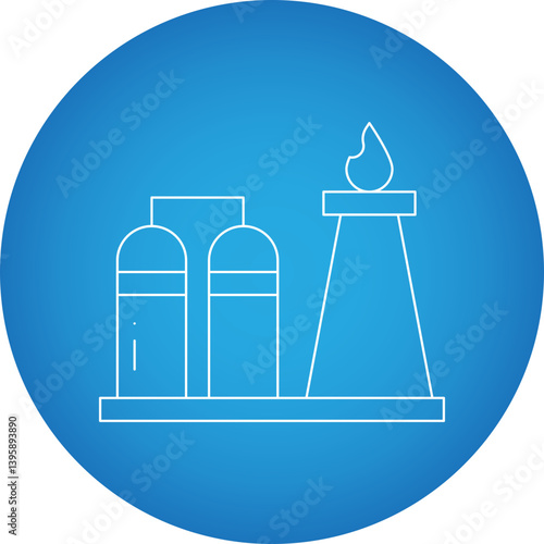 Refinery single vector illustration icon