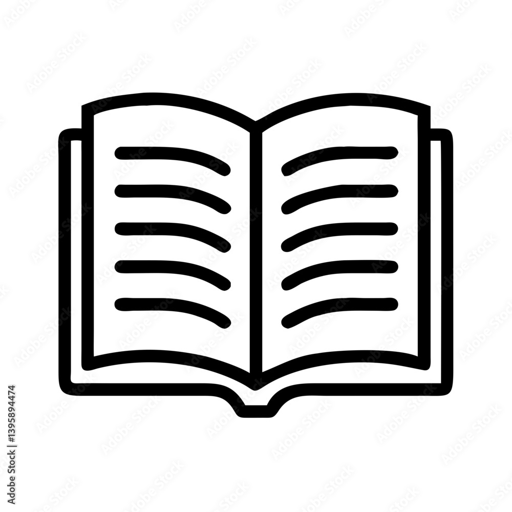 Unique Open Book Icon Unique Open Book Icon