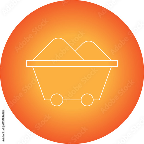 Wagon single vector illustration icon