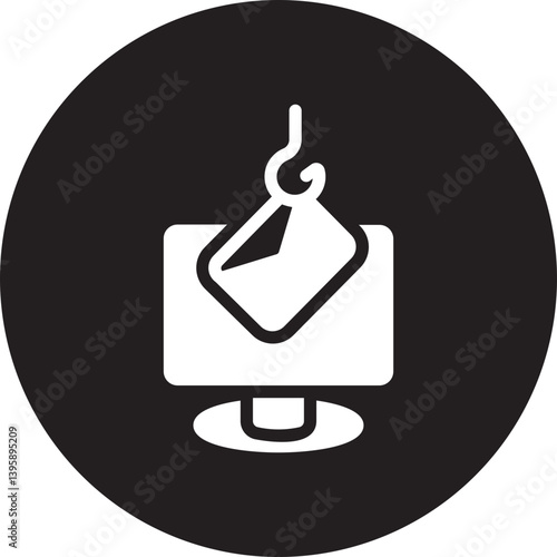 Phishing glyph icon