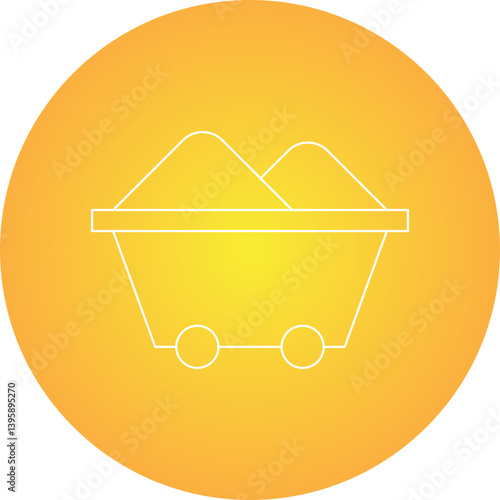 Wagon single vector illustration icon