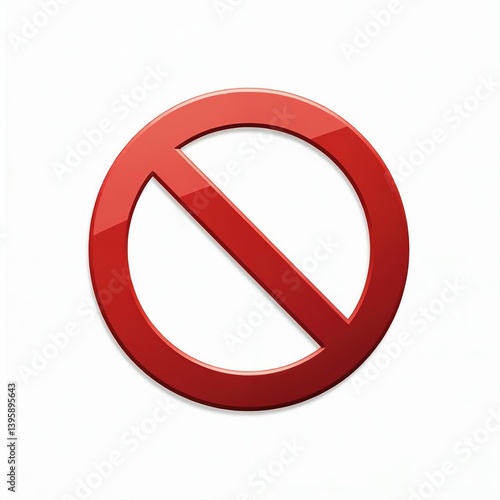 Free Download Red prohibition sign isolated on white background. Circular ban symbol with diagonal line. Restriction, no entry, access denied concept. Warning sign for various uses web design, mobile apps, - GFXLoad