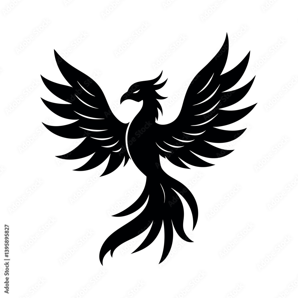 Phoenix silhouette vector Phoenix silhouette vector