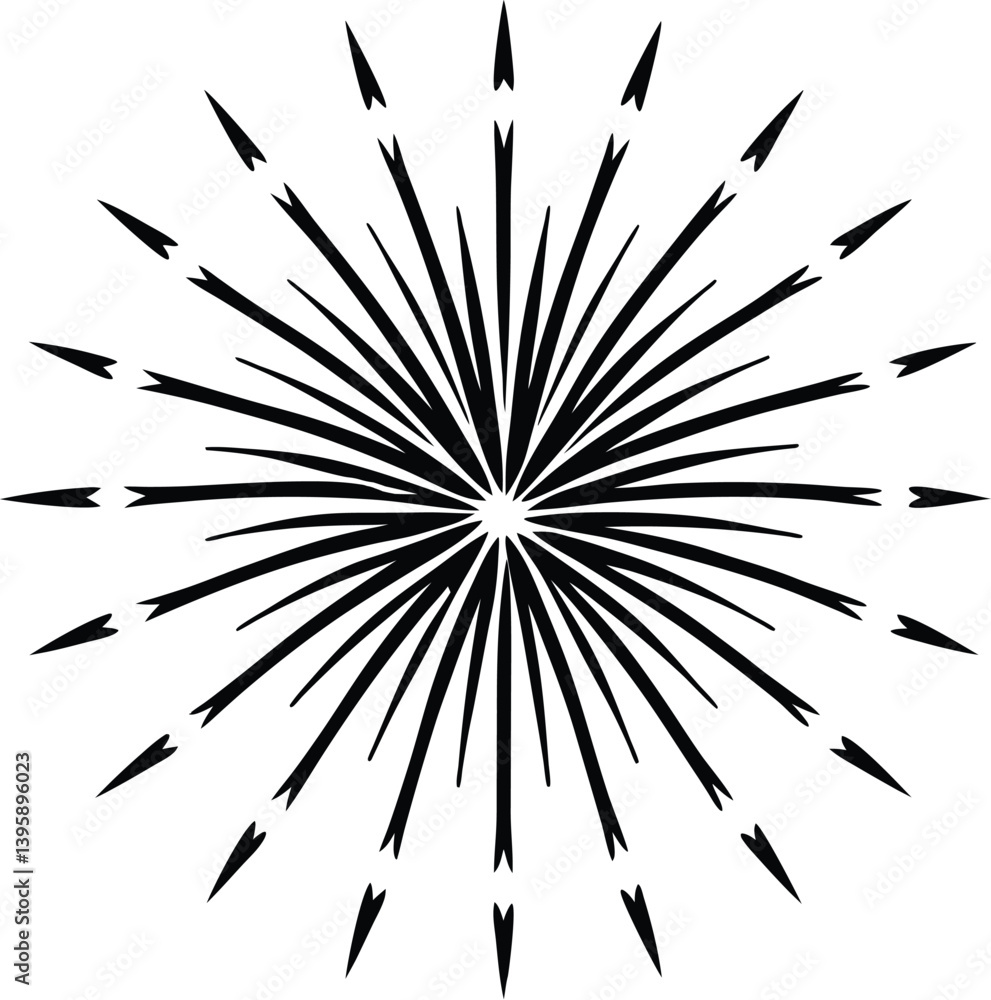 Fototapeta premium fireworks silhouette vector designs 9