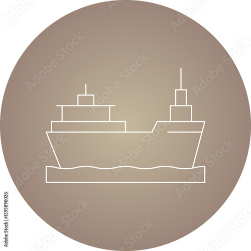 Cargo Ship I single vector illustration icon