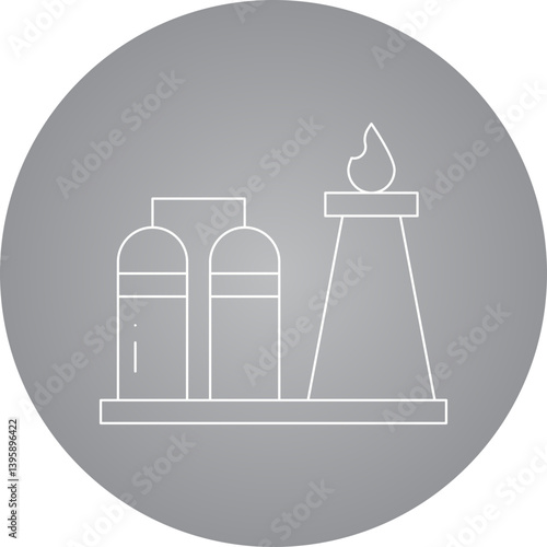 Refinery single vector illustration icon