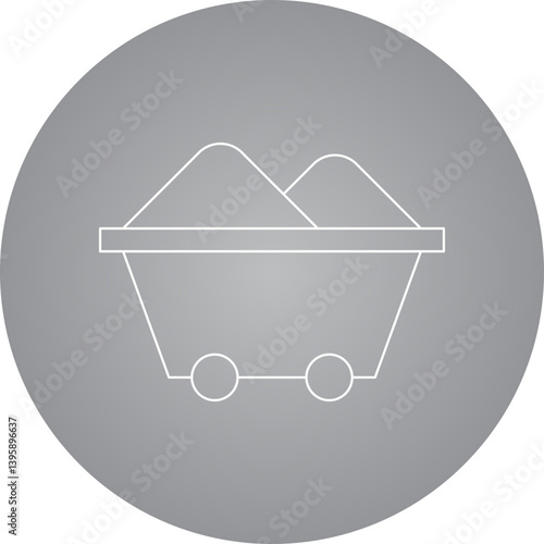 Wagon single vector illustration icon