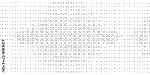 Black spots and dotted shape geometric pattern marks on white background, abstract texture of old background distorted stroke trendy design defect distressed effect halftone dots screen texture.