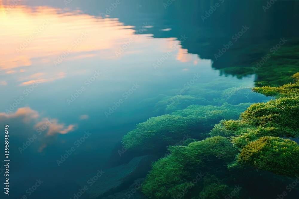 Fototapeta premium capture serene landscape symbolizing sustainability for world environment day