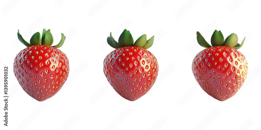 Pack Strawberries Set in Different Poses on Transparent Background for Food, Healthy, and Culinary-Themed Designs Pack Strawberries Set in Different Poses on Transparent Background for Food, Healthy, and Culinary-Themed Designs
