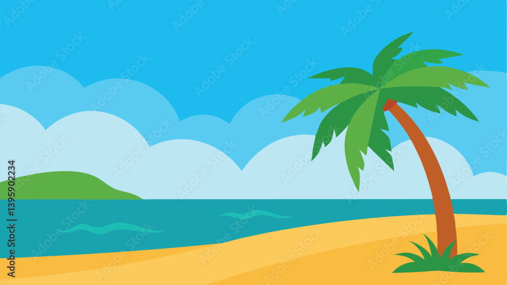 tropical beach with palm trees tropical beach with palm trees