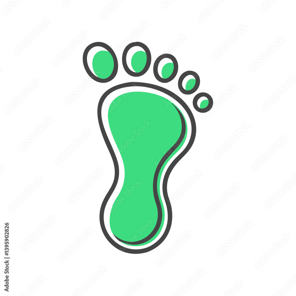 Eco Footprint Symbol Representing Sustainability Eco Footprint Symbol Representing Sustainability
