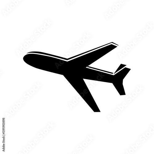 Vintage airplanes from different angles. Planes silhouettes. Logotype, emblem,label design elements in vector.