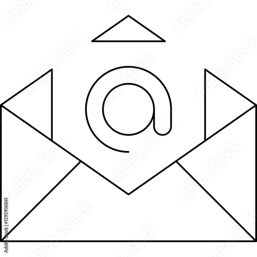 Email Address single vector illustration icon