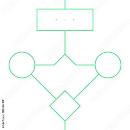 Flowchart single vector illustration icon