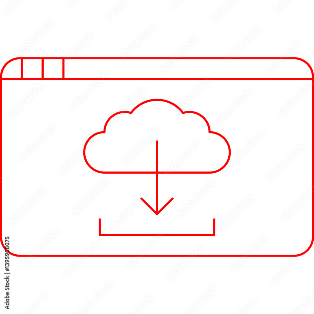Download Webpage single vector illustration icon Download Webpage single vector illustration icon
