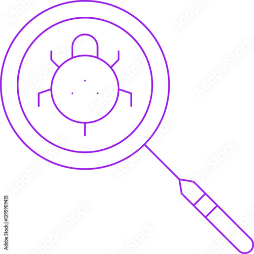 Find Bugs single vector illustration icon