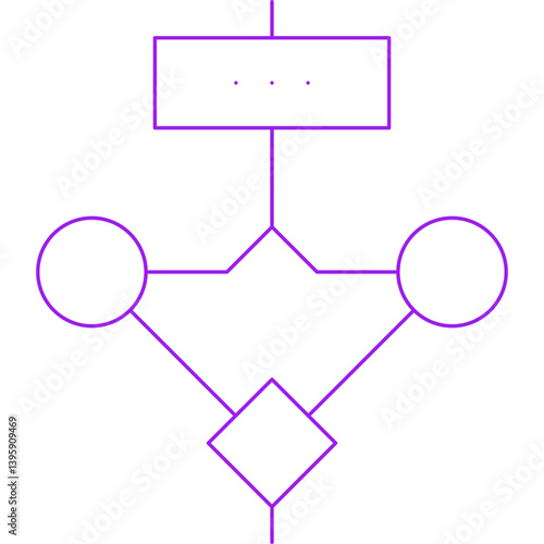 Flowchart single vector illustration icon