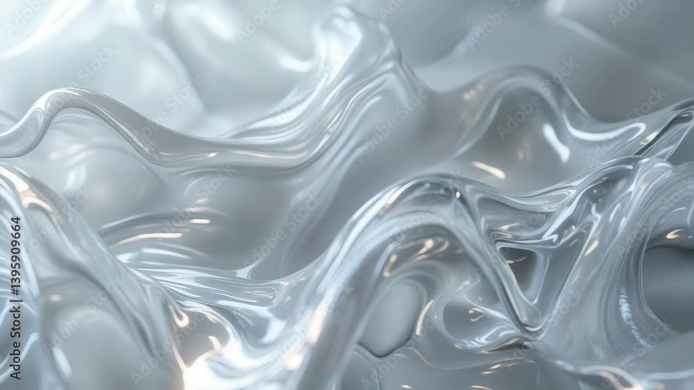 Creased clear plastic backdrop, abstract luminous fractured surface pattern Creased clear plastic backdrop, abstract luminous fractured surface pattern