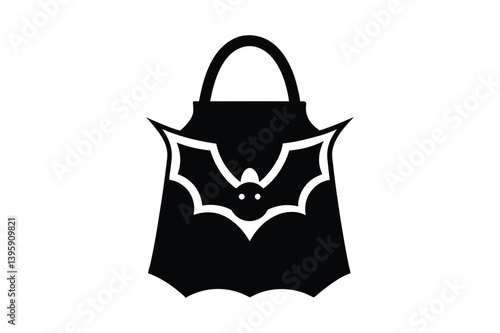 Halloween Trick or Treat Bag silhouette vector