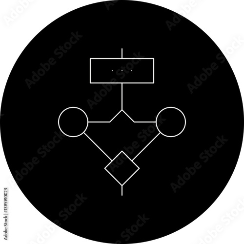 Flowchart single vector illustration icon