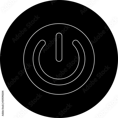 Power Button single vector illustration icon
