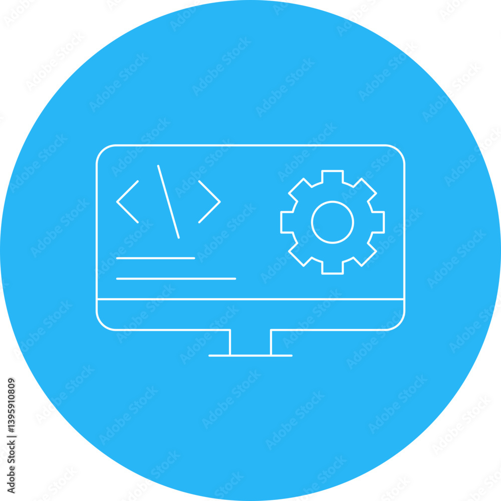 Software Developer single vector illustration icon Software Developer single vector illustration icon