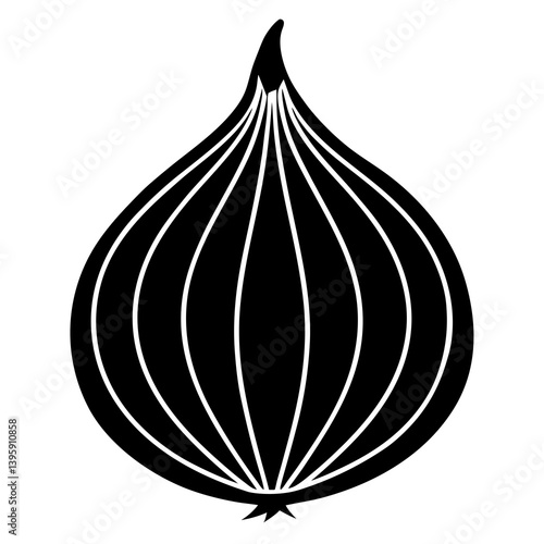 vector illustration of an onion