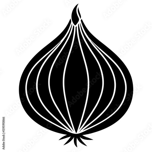 vector illustration of an onion