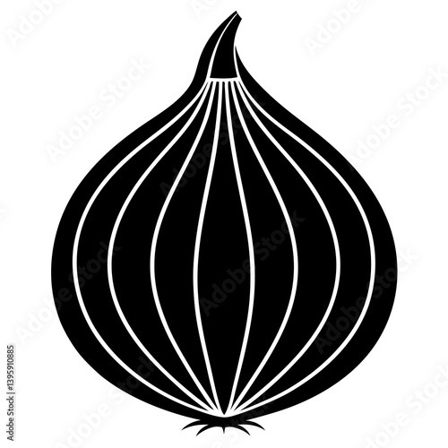 vector illustration of an onion