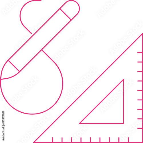 Drawing Tools single vector illustration icon