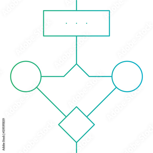 Flowchart single vector illustration icon