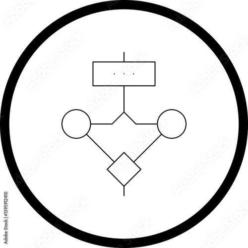 Flowchart single vector illustration icon