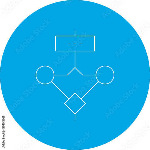 Flowchart single vector illustration icon