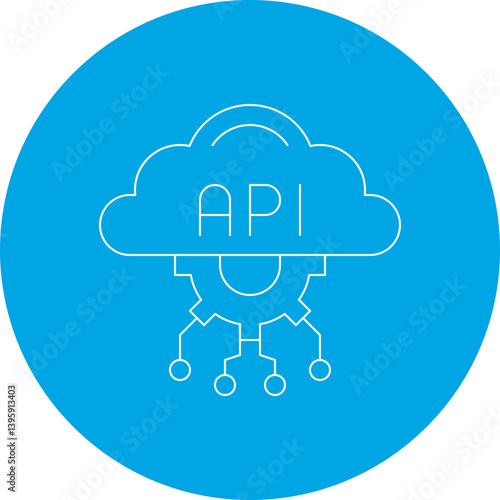API single vector illustration icon