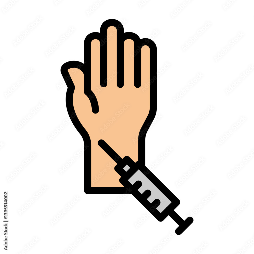 Obraz premium Phlebotomy Vector Filled Icon Design