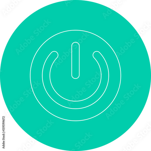 Power Button single vector illustration icon