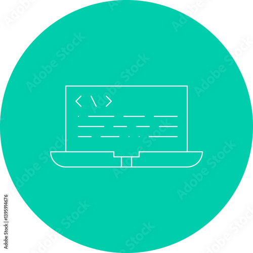 Programming single vector illustration icon