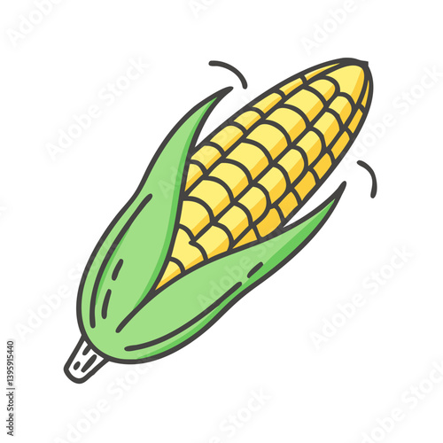 corn on the cob icon, corn on the cob vector illustration-simple illustration of corn on the cob, perfect for corn on the cob logos and icons