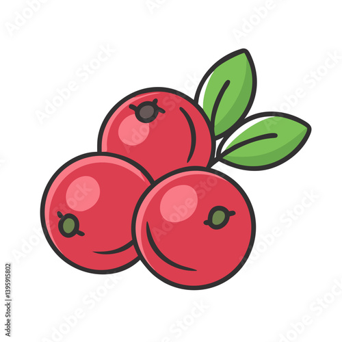 cranberry icon, cranberry vector illustration-simple illustration of cranberry, perfect for cranberry logos and icons
