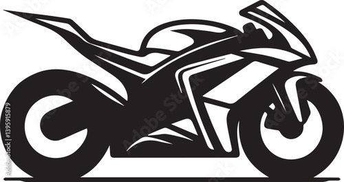 Custom racing bike vector for sports branding and marketing.